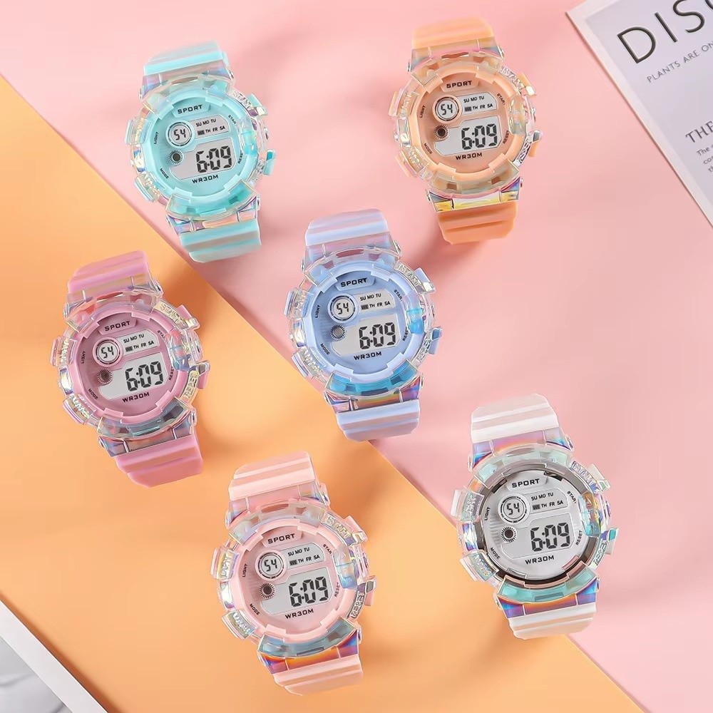 Outdoor Sport Watch - Wasserdichte Sport-Kinderuhren mit Nachtlicht-Weckerfunktion, Sportuhr mit
