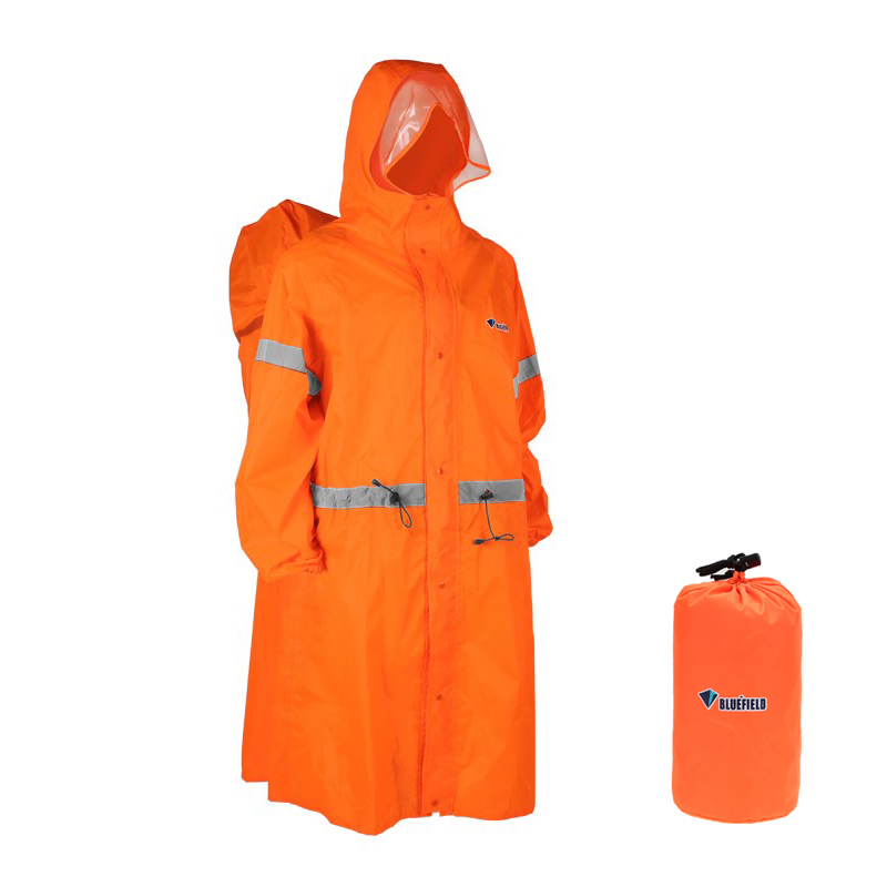 Outdoor Sport Windbreaker - Unisex Reflektierender Outdoor-Kletterrucksack Regenmantel Regenschutz Einteiliger