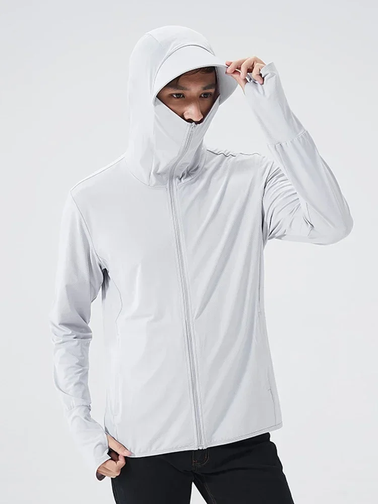 Outdoor Sport Windbreaker - Sommer Kapuzenjacke UPF 50+UV Sonnenschutzkleidung Angeln