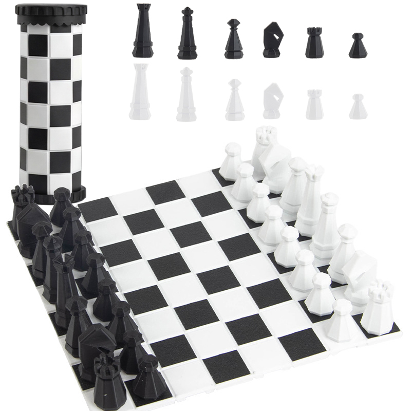 Outdoor Sport Games For Kids - 2-in-1 Tragbares Schachspiel-Set Eltern-Kind Interaktives Kreatives