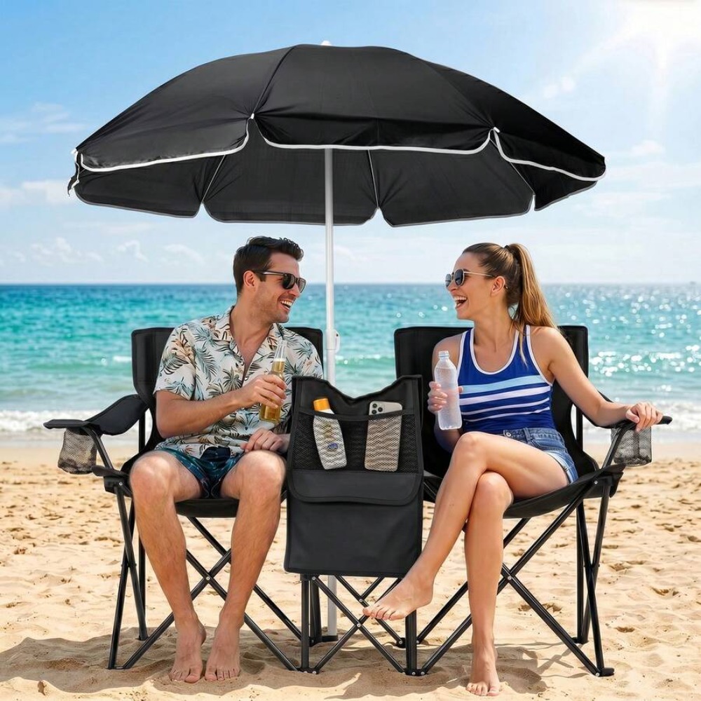 XL Doppelklappbarer Angelstuhl – Outdoor Sports Umbrella Bewertung und Preis